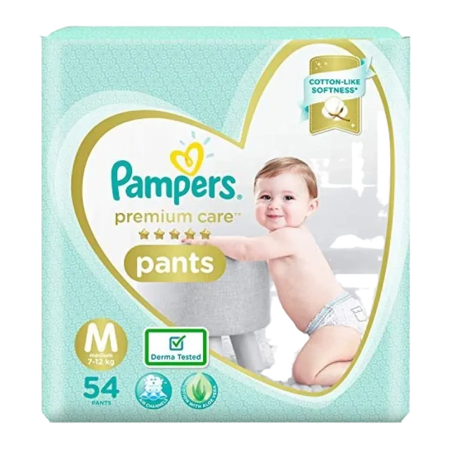 Pampers Premium Care Diapers Pants, Medium, 54 Count