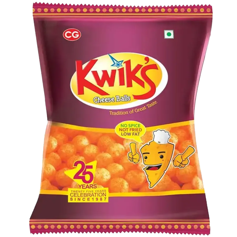 CG Kwiks Cheese Balls 18 Gm Not Fried (Pack of 6)